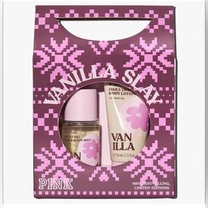 VS PINK VANILLA 2 PIECE BODY MIST AND LOTION GIFT SET